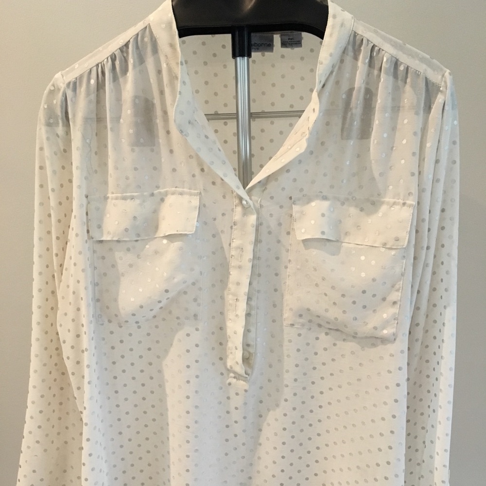 Liz Claiborne Polka Dot Blouse